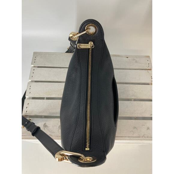 MICHAEL KORS, MEDIUM SIZE BLACK PEBBLED LEATHER CROSSBODY BAG - Picture 6 of 15